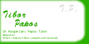 tibor papos business card